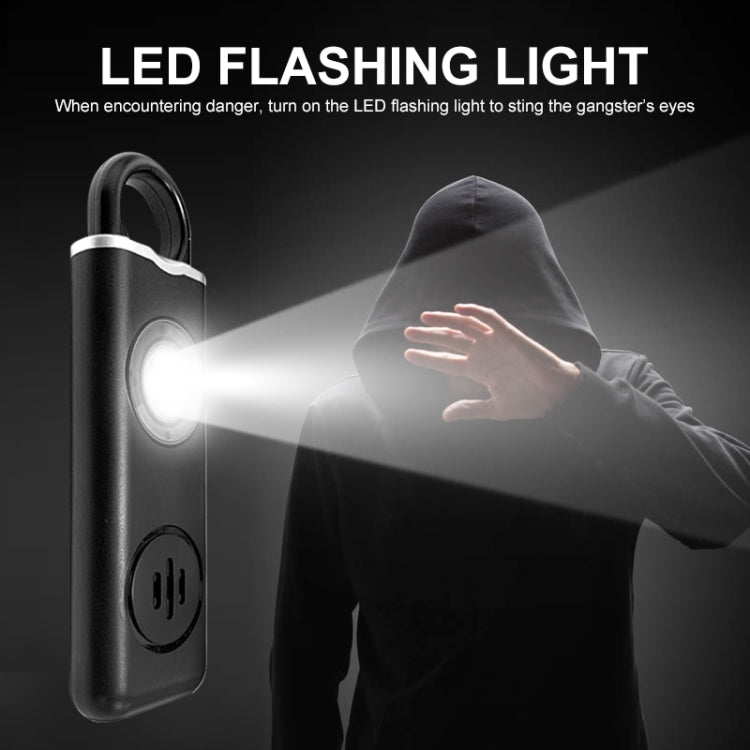 Anti-wolf Alarm Rechargeable Female Student Self-defense Keychain, Rechargeable White, Rechargeable Black Anti-wolf Alarm Rechargeable Female Student Self-defense Keychain, Rechargeable White, Rechargeable Black